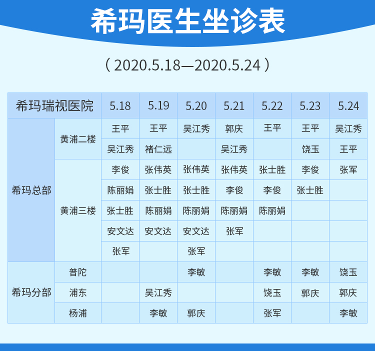 ?，斸t(yī)生坐診表